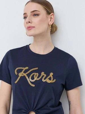 MICHAEL Michael Kors t-shirt bawełniany kolor granatowy