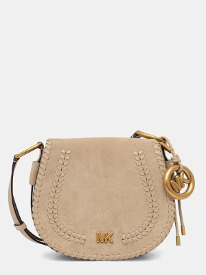 MICHAEL Michael Kors torebka crossbody damska zamszowa beżowy