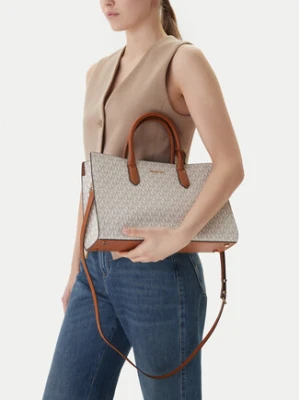 MICHAEL Michael Kors Torebka Scarlett Medium Signature Logo Satchel 30F4GETS2B Beżowy