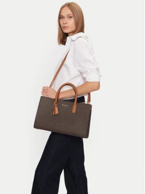 MICHAEL Michael Kors Torebka Scarlett Medium Signature Logo Satchel 30F4GETS2B Brązowy