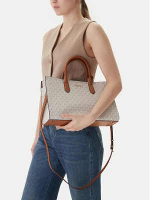 MICHAEL Michael Kors Torebka Scarlett Medium Signature Logo Satchel 30F4GETS2B Kremowy