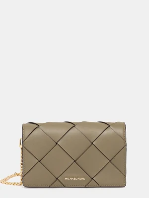 MICHAEL Michael Kors torebka skórzana kolor zielony 32S5GJ6C8L