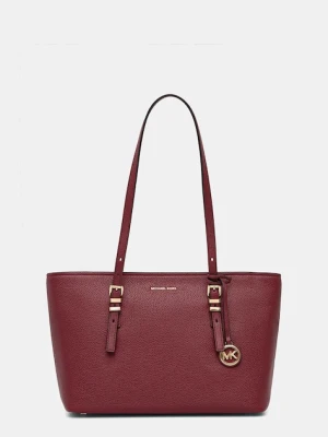 MICHAEL Michael Kors torebka skórzana QUINN kolor bordowy 30T5GQNT2L