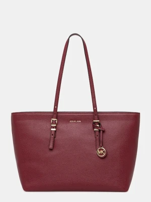 MICHAEL Michael Kors torebka skórzana QUINN kolor bordowy 30T5GQNT9L