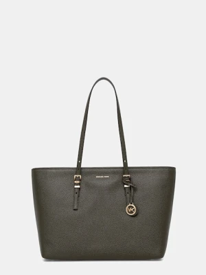 MICHAEL Michael Kors torebka skórzana QUINN kolor zielony 30T5GQNT9L