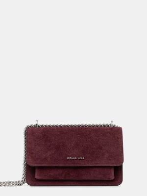MICHAEL Michael Kors torebka zamszowa kolor bordowy 30F5SC7L3S