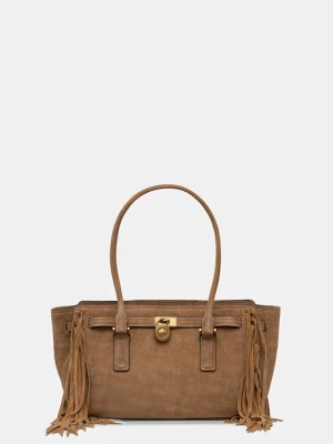 MICHAEL Michael Kors torebka zamszowa kolor zielony 30F5ANXT0S