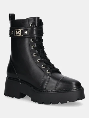 MICHAEL Michael Kors workery skórzane Mandy damskie kolor czarny na platformie 40T5MAFE5L.001