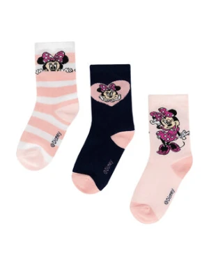 Mickey&Friends Skarpety długie ACCCS-AW24-341DCLS (3-PACK) Różowy