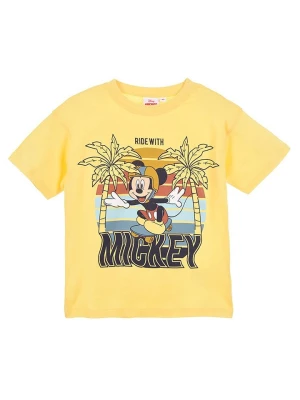 MICKEY Koszulka w kolorze żółtym ze wzorem rozmiar: 128
