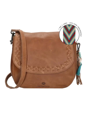 micmacbags Skórzana torebka w kolorze jasnobrązowym - 24 x 22 x 9 cm rozmiar: onesize