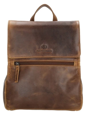 micmacbags Skórzany plecak "Next Navajo" w kolorze brązowym - 23 x 26 x 9 cm rozmiar: onesize