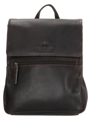 micmacbags Skórzany plecak "Next Navajo" w kolorze czarnym - 23 x 26 x 9 cm rozmiar: onesize