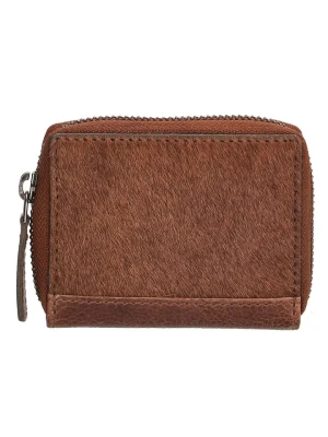 micmacbags Skórzany portfel w kolorze brązowym - 10,5 x 8 x 2 cm rozmiar: onesize