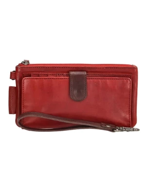 micmacbags Skórzany portfel w kolorze czerwonym - 18 x 9 x 2 cm rozmiar: onesize