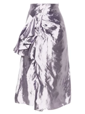 Midi Spódnica w Kolorze Ciemno-Liliowym Maison Margiela