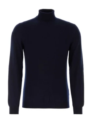 Midnight Blue Cashmere Sweater Fedeli