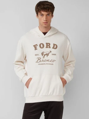 Miękka bluza z kapturem z grafiką Ford® | Discovery Channel® s.Oliver kremowy