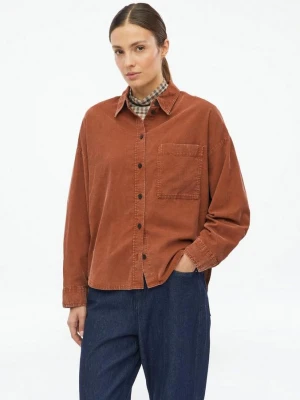 Miękka sztruksowa bluzka oversize s.Oliver pomarańczowy