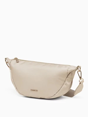 Miękka torebka półksiężyc beżowa Puccini