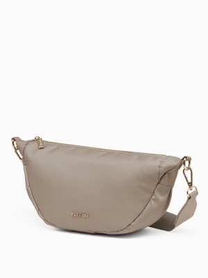 Miękka torebka półksiężyc brązowa Puccini