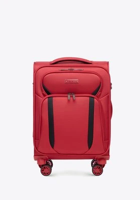 Miękka walizka kabinowa dwukolorowa czerwono - czarna Wittchen