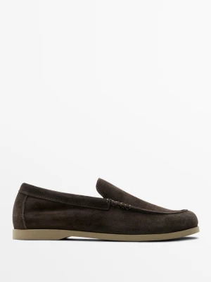 Miękki Mokasyn Z Zamszowej Skóry - Brązowy - Massimo Dutti - Male