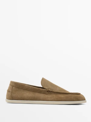 Miękki Mokasyn Z Zamszowej Skóry - Brązowy - Massimo Dutti - Male