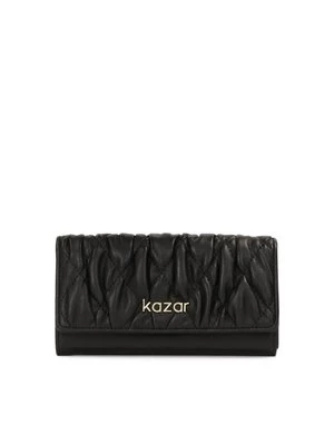 Miękki pikowany portfel ze skóry Kazar