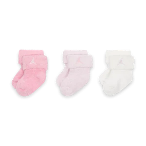 Miękkie i wygodne skarpety do kostki dla niemowląt Jordan (3 pary) - Różowy