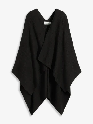 Miękkie poncho BonPrix czarny