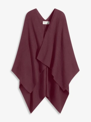 Miękkie poncho BonPrix czerwony