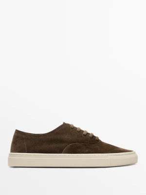 Miękkie Sportowe Buty Z Zamszu - Brązowy - Massimo Dutti - Male
