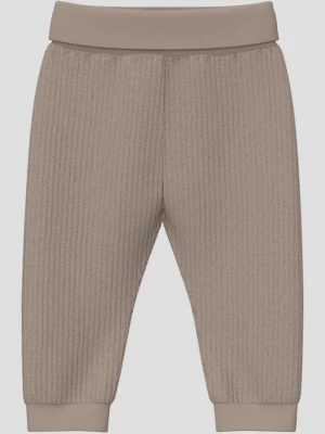 Miękkie sztruksowe spodnie joggingowe unisex ze ściągaczem w pasie s.Oliver brązowy