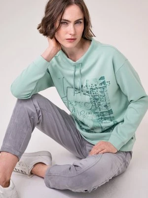 Miętowa bluza damska Cora Jersey z wiskozą - Cool Vision Olsen