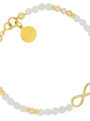 Miętowa bransoletka amazonit nieskończoność infinity SWAROVSKI® ELEMENTS SOTHO