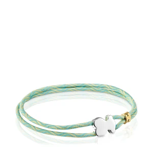 Miętowa Elastyczna Bransoletka Z Misiem Ze Srebra Sweet Dolls - Tous Rozmiar