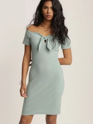 Miętowa Sukienka Aquita j&x