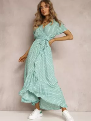 Miętowa Sukienka Boliphise rosa