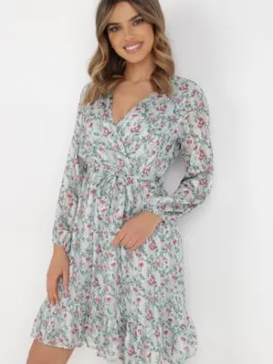 Miętowa Sukienka Raikea r&f fashion