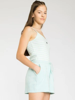 Miętowe welurowe krótkie spodenki Reporter