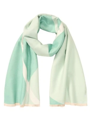 Miętowy szal damski z geometrycznym wzorem – Soft Vibes Olsen