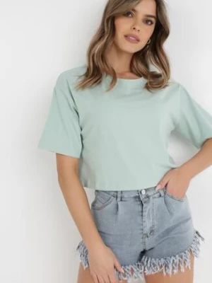 Miętowy T-shirt Rheniala glo-story