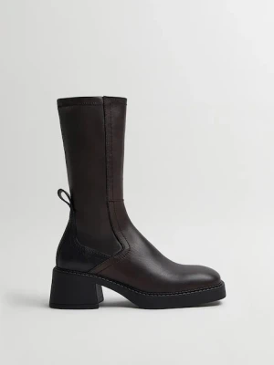 Miista botki Fabi damskie kolor brązowy na słupku E8_3976