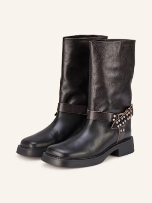 Miista Botki Motocyklowe Maitea Z Ćwiekami schwarz