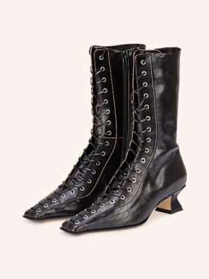 Miista Botki Sznurowane Emile schwarz