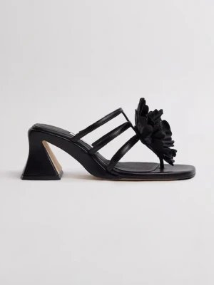 Miista klapki na słupku damskie skórzane Hara