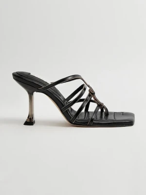 Miista klapki na szpilce damskie skórzane Koya