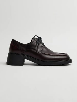 Miista loafersy damskie skórzane Karolien bordowy