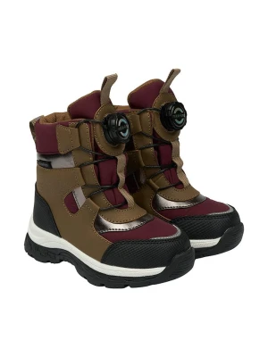 mikk-line Botki zimowe w kolorze brązowo-jasnobrązowym rozmiar: 31